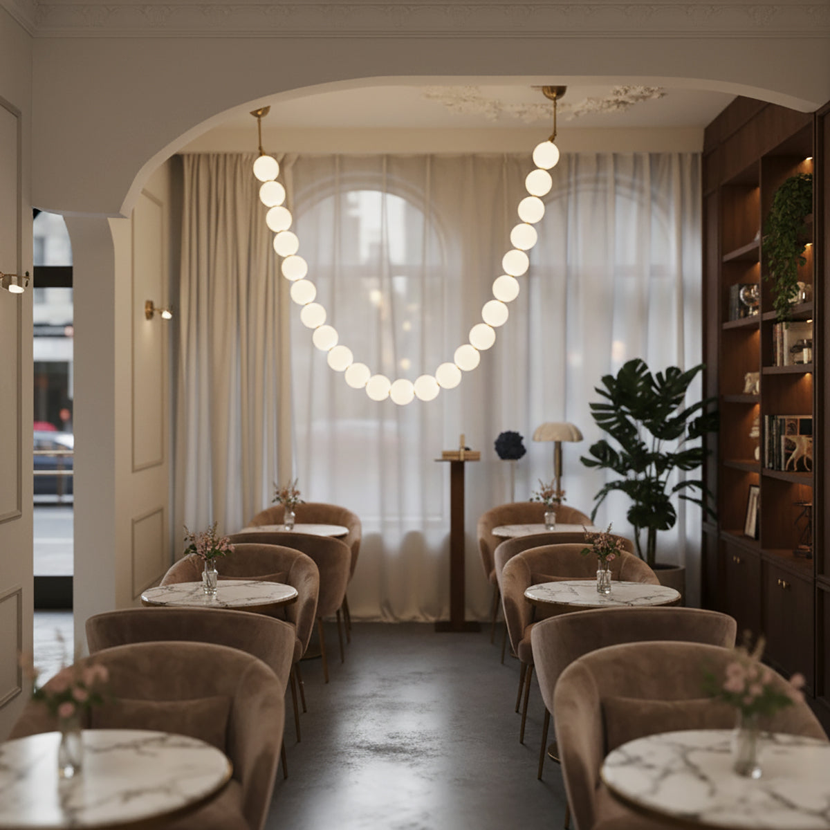 Luxurious Pearl Necklace Chandelier