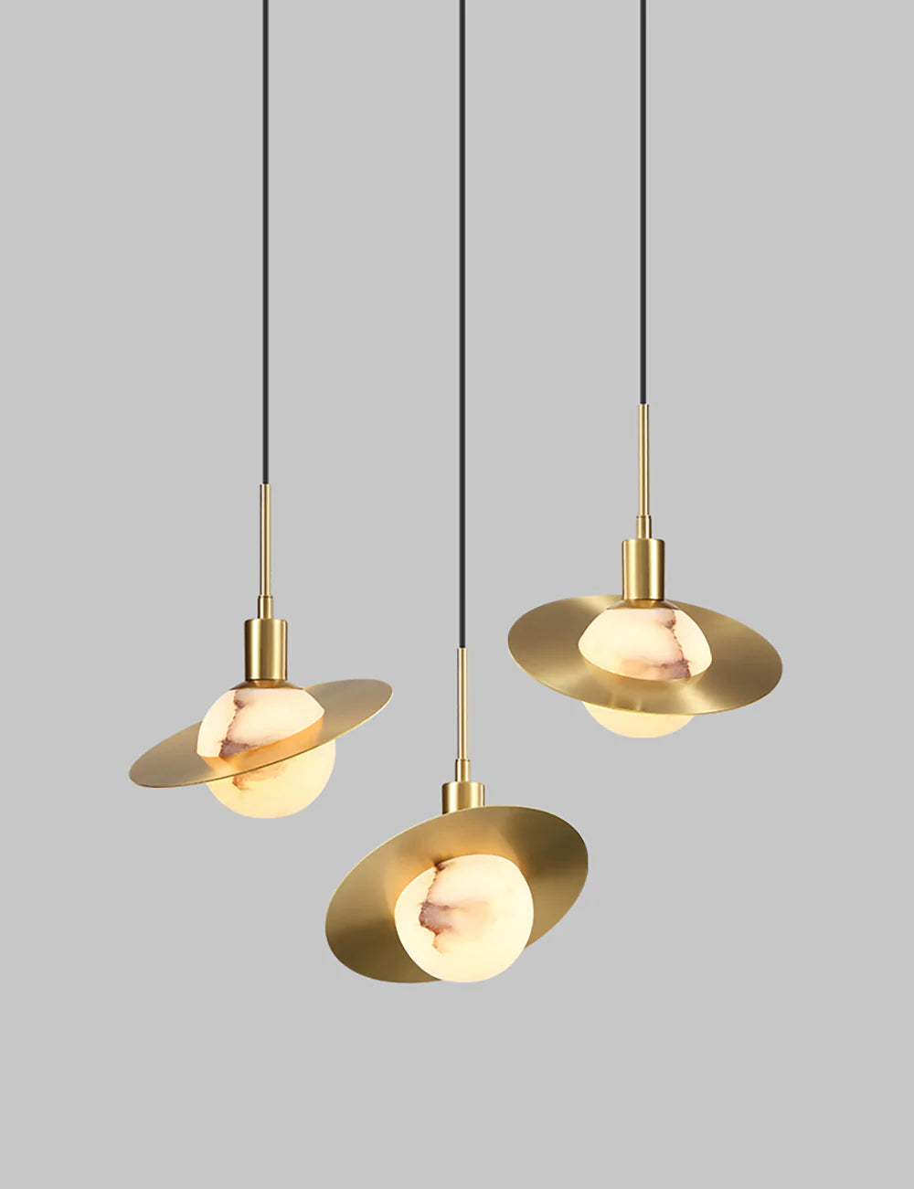 Luxury Alabaster Round Pendant Lamp