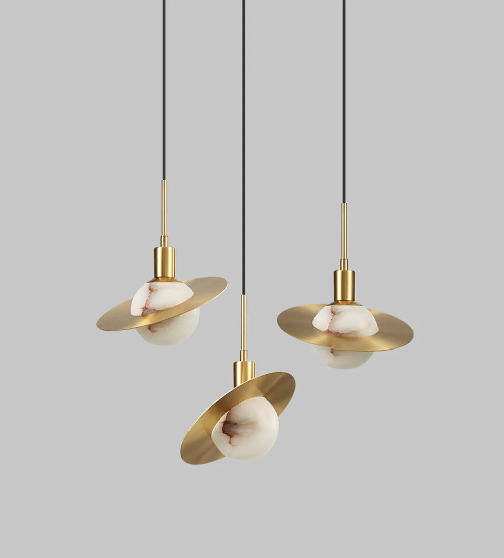 Luxury Alabaster Round Pendant Lamp