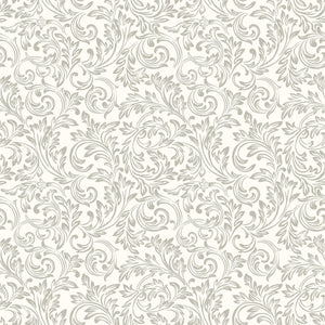 Gray Baroque Wallpaper - Modern Damask Design