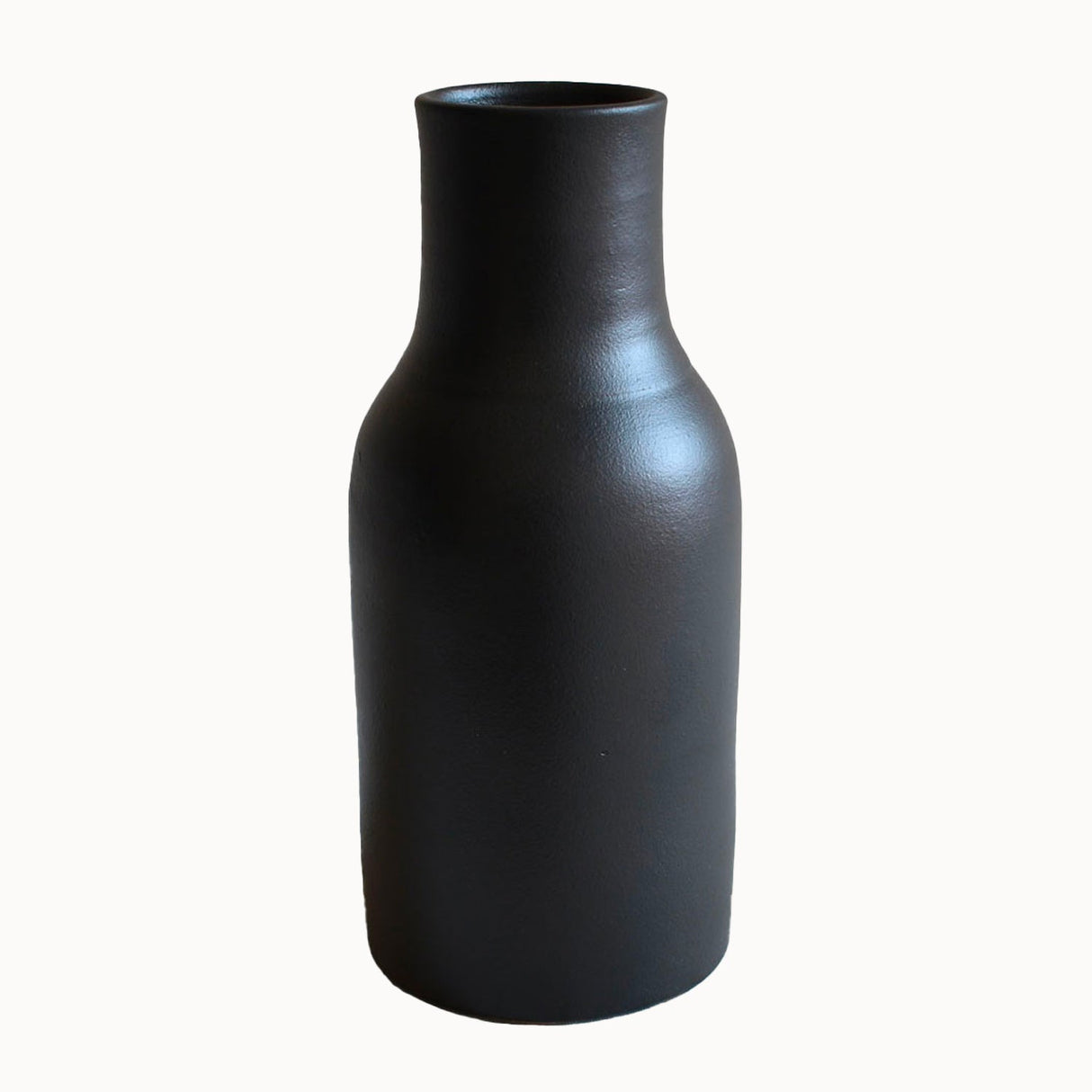 Matte Black Bottle Vase by Apartment F