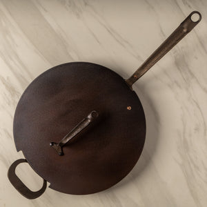 12" Round Carbon Steel Skillet - Hand Forged