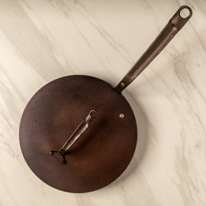 8",10",12" Round Carbon Steel Skillets Set - Hand Forged