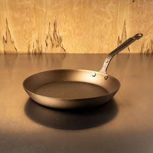 8",10",12" Round Carbon Steel Skillets Set - Hand Forged