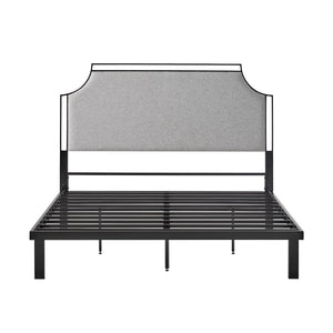 Mimi Upholstered Traditional Metal Queen Bed