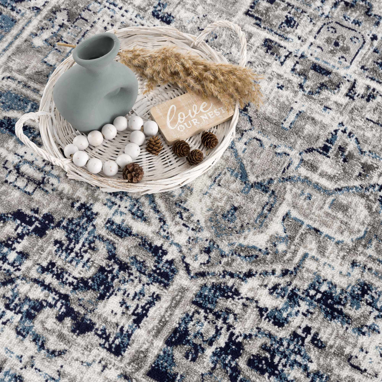 Hauteloom Buenaventura Navy Area Rug - Promo