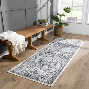 Hauteloom Buenaventura Cream & Navy Area Rug - Promo