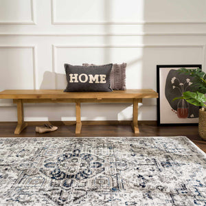 Hauteloom Buenaventura Cream & Navy Area Rug - Promo