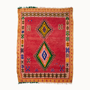 Vintage Moroccan Rug | 4’4” x 5’11”