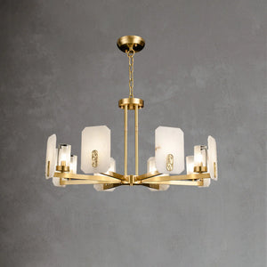 Marble Chandelier Copper Luxury