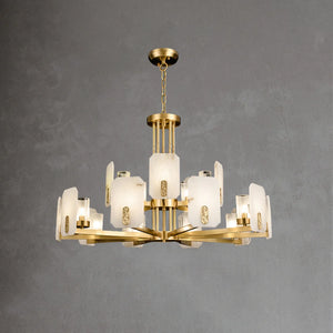 Marble Chandelier Copper Luxury
