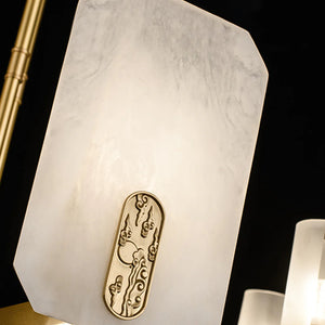 Alabaster Chandelier Copper Luxury
