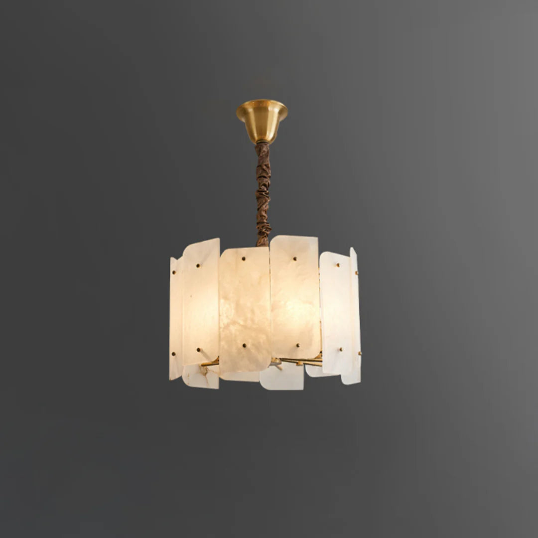 Alabaster Lorry Round Chandelier