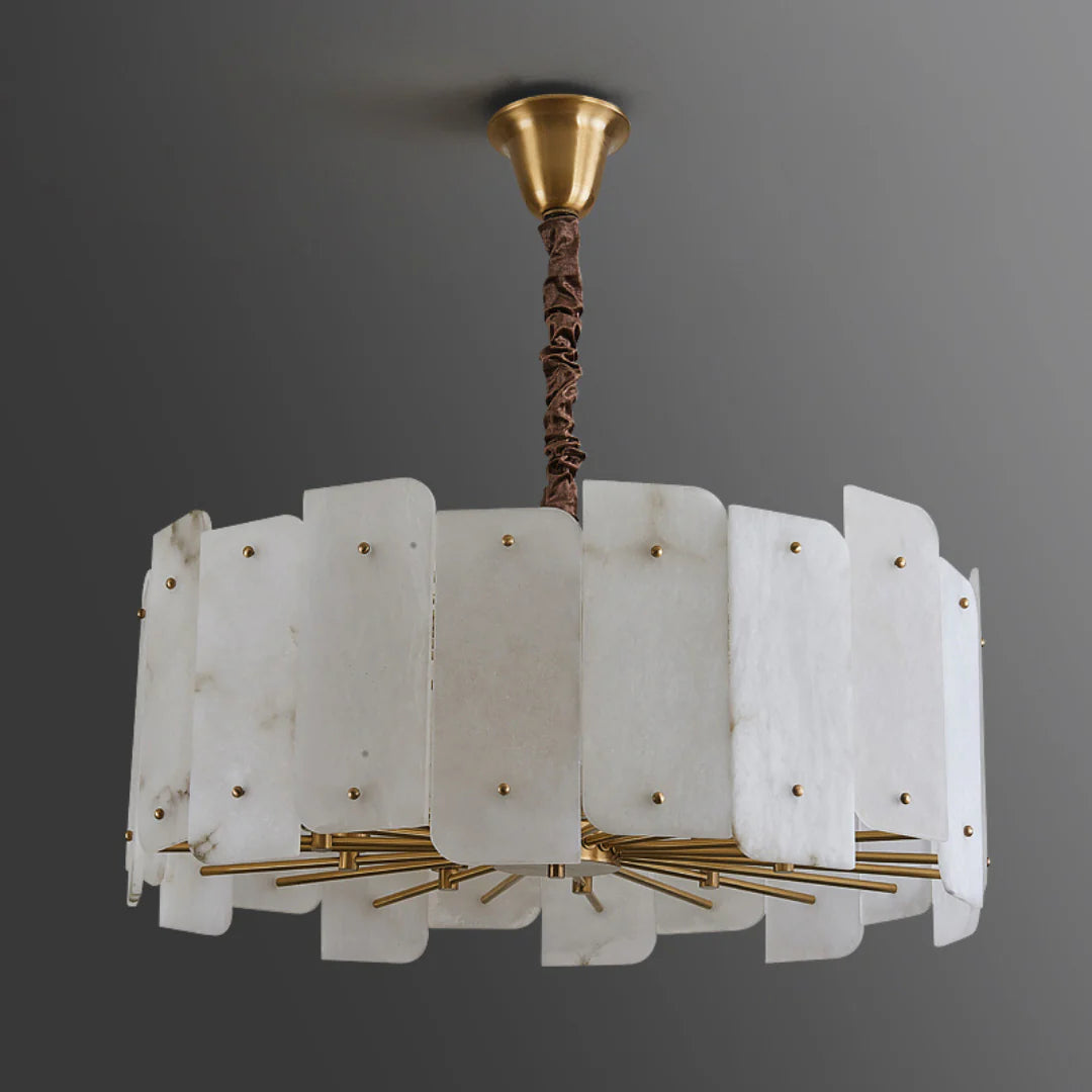 Alabaster Lorry Round Chandelier