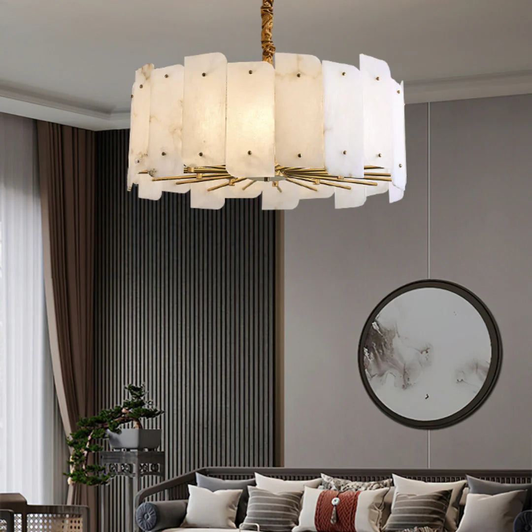 Alabaster Lorry Round Chandelier