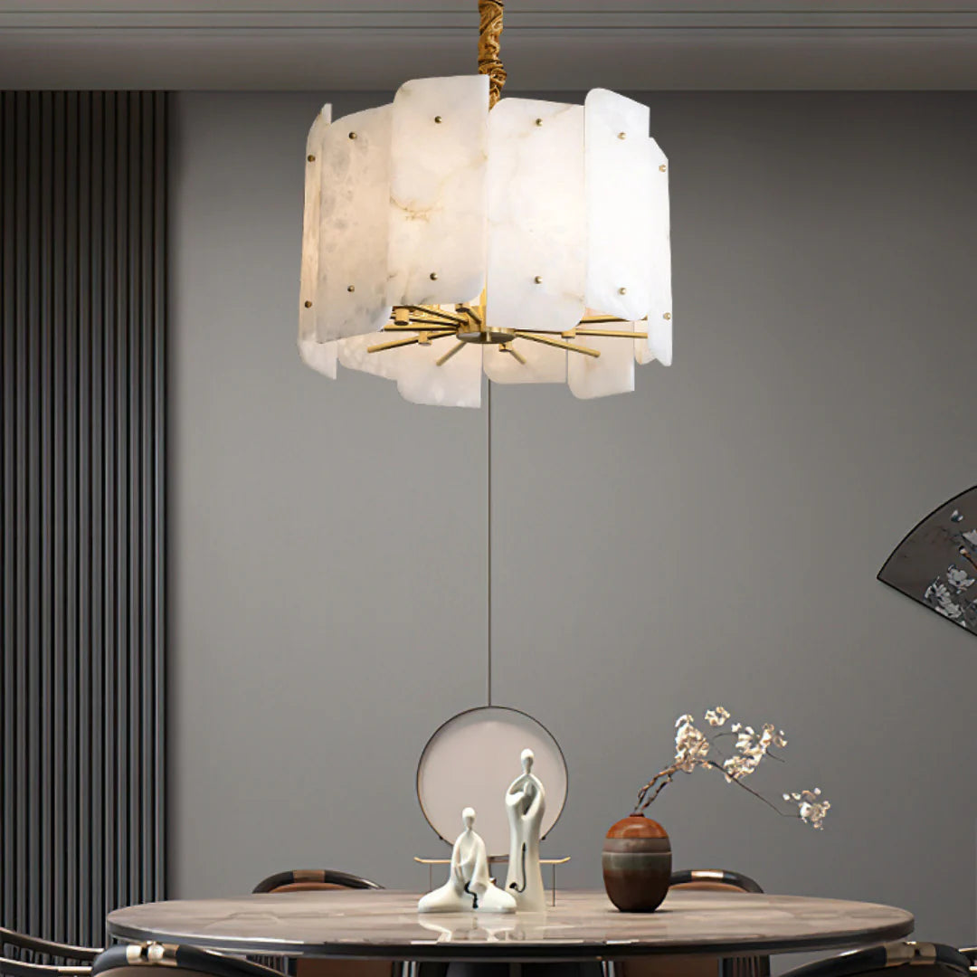 Alabaster Lorry Round Chandelier