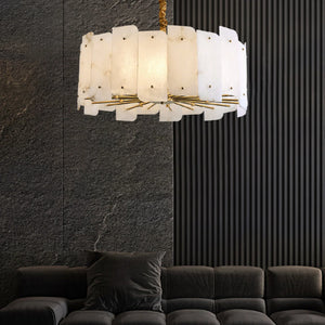 Alabaster Lorry Round Chandelier