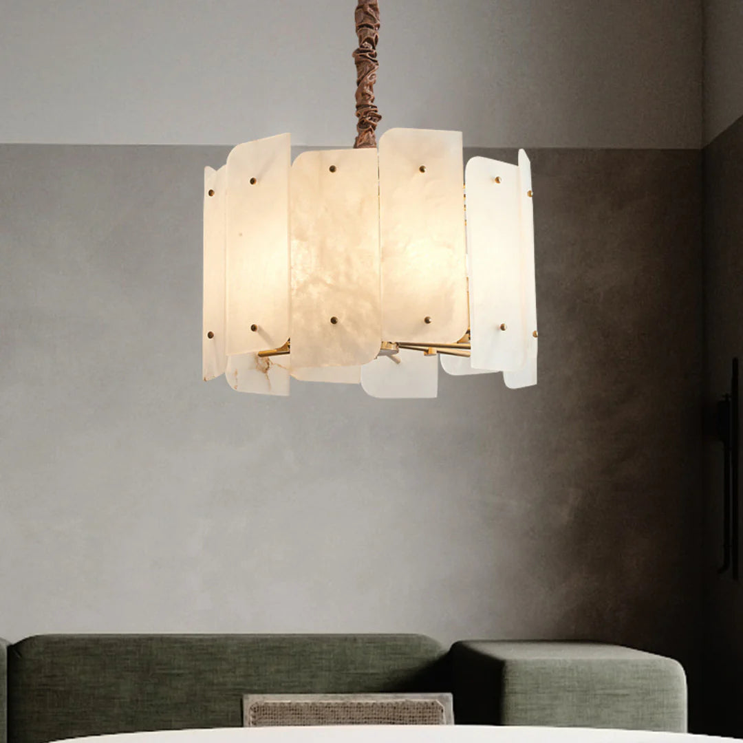 Alabaster Lorry Round Chandelier