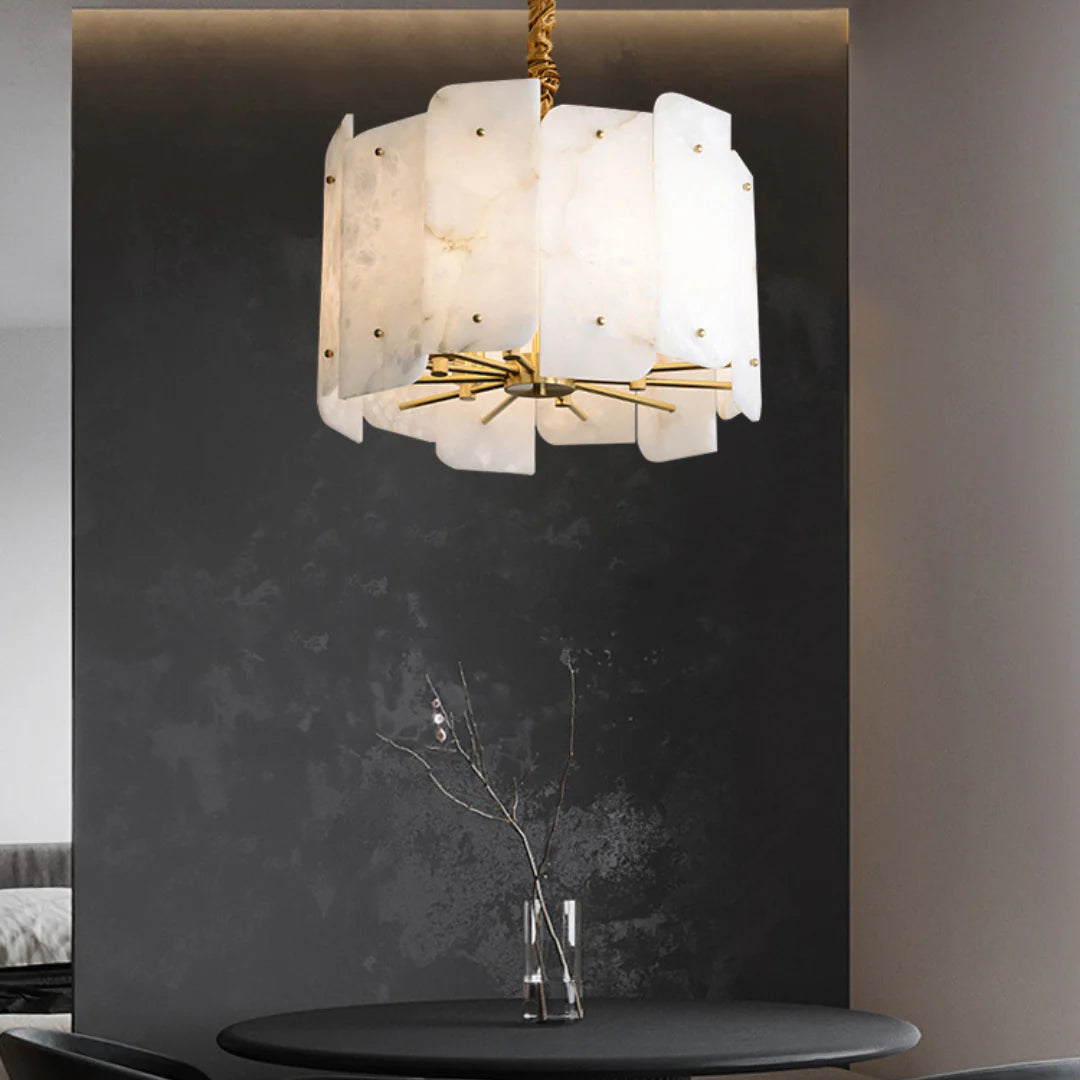 Alabaster Lorry Round Chandelier