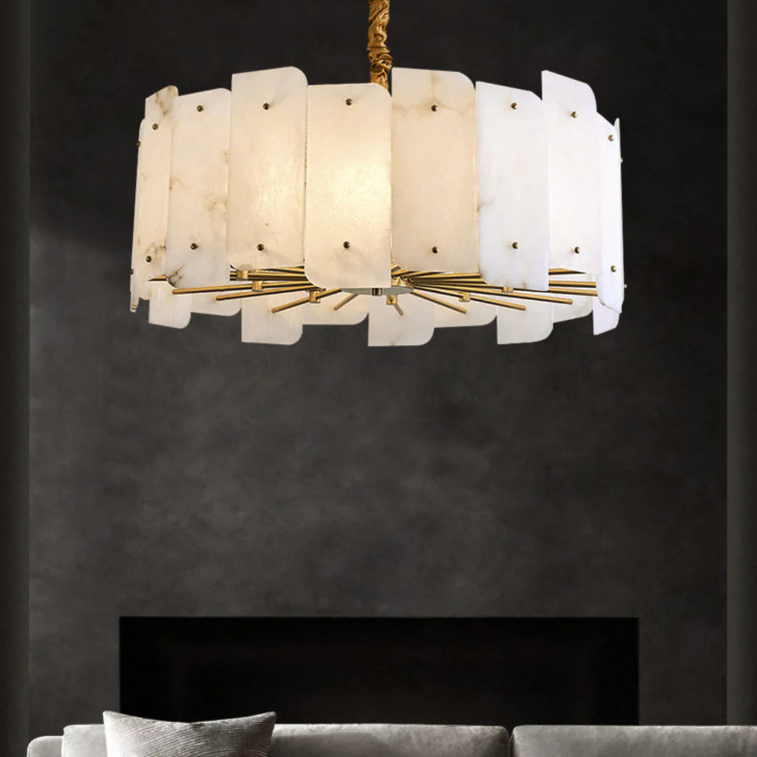 Alabaster Lorry Round Chandelier