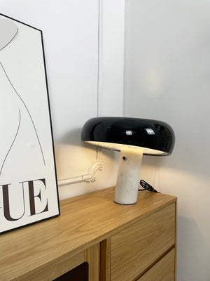 Marble Snoopy Glass Table Lamp