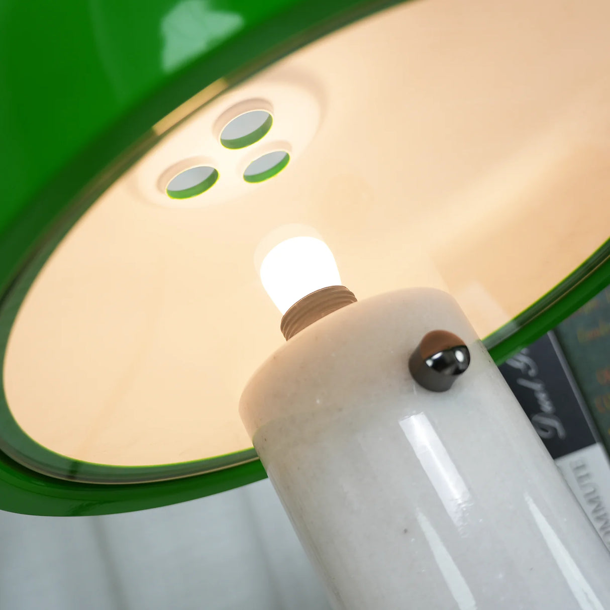 Marble Snoopy Glass Table Lamp