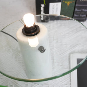 Marble Snoopy Glass Table Lamp