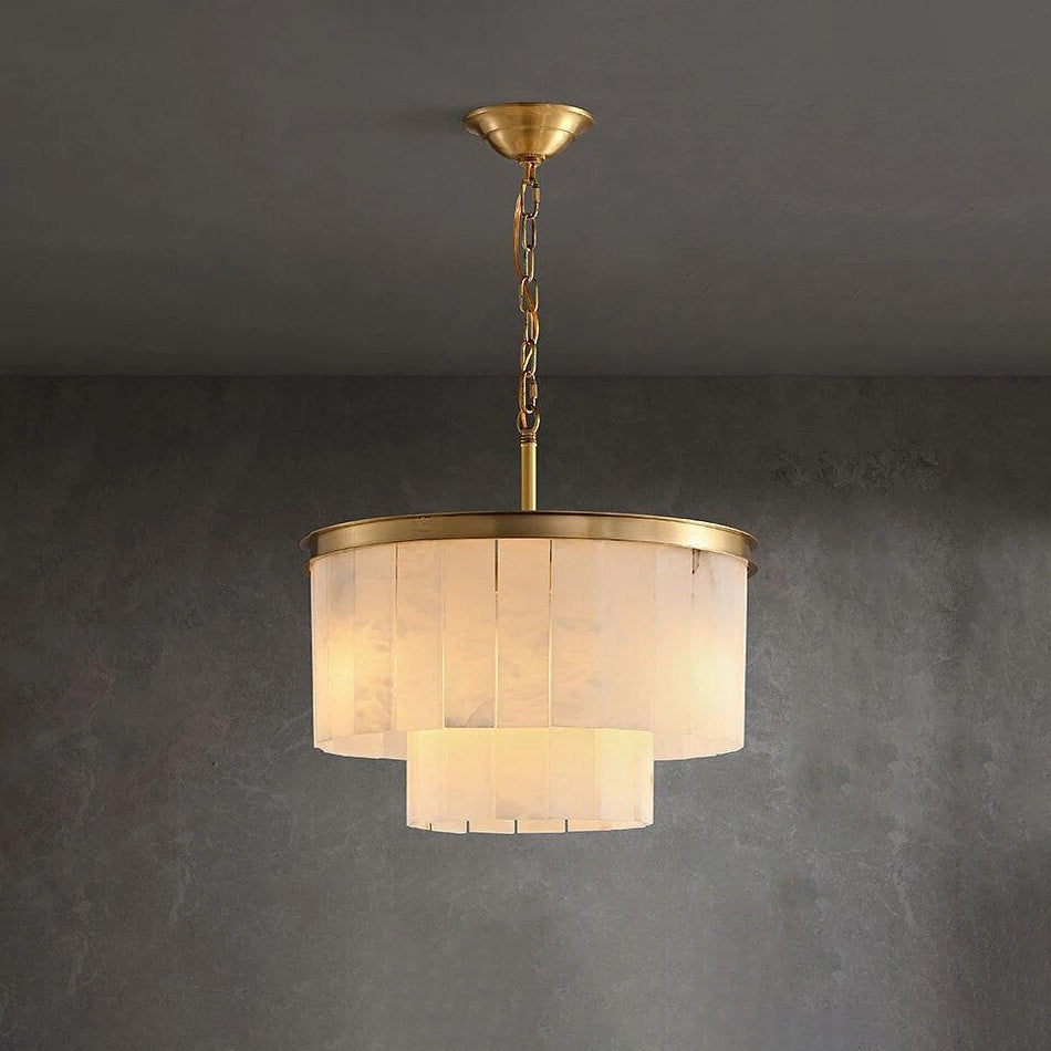 Alabaster Tiered Chandelier