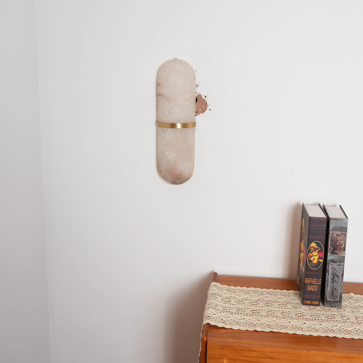 Melange Pill Form Alabaster Wall Light