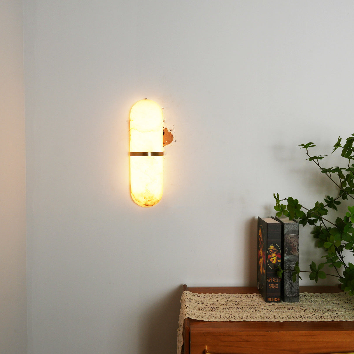 Melange Pill Form Alabaster Wall Light