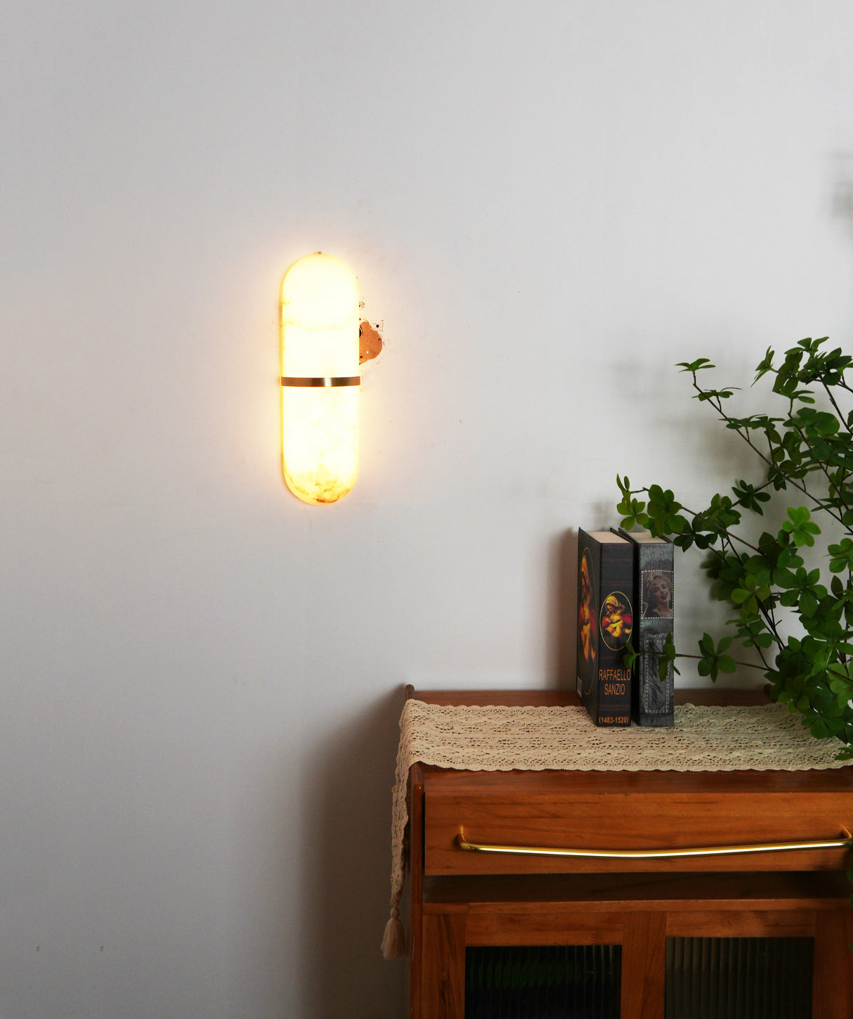 Melange Pill Form Alabaster Wall Light