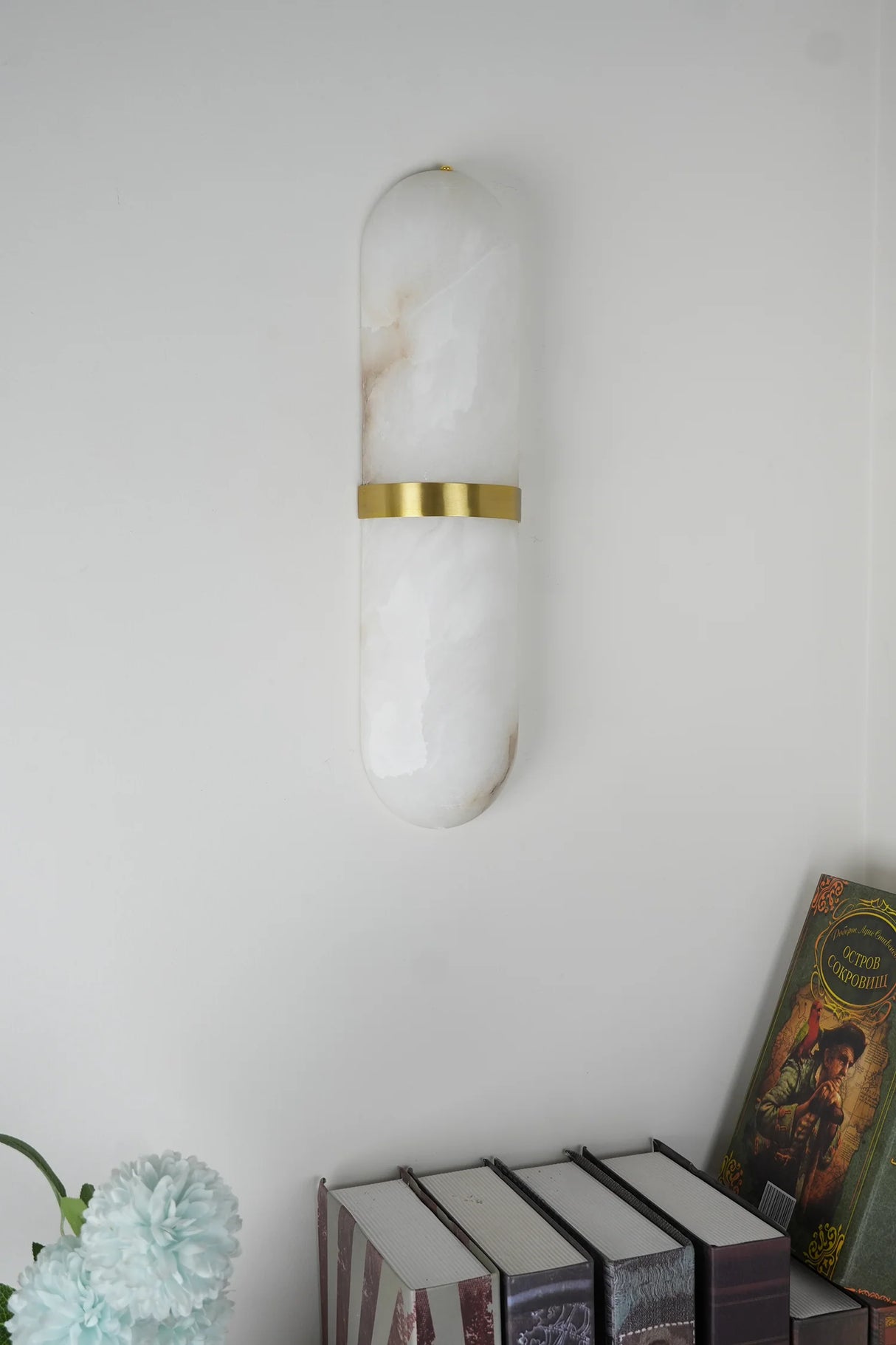 Melange Pill Form Alabaster Wall Light