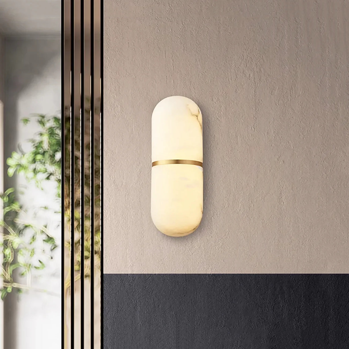 Melange Pill Form Alabaster Wall Light