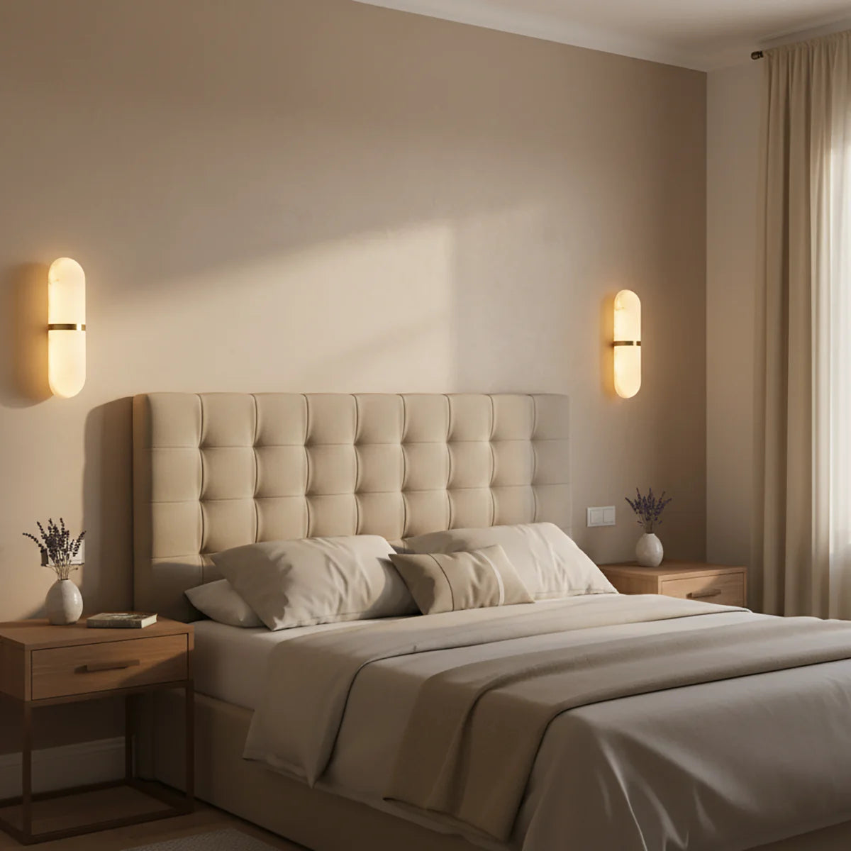 Melange Pill Form Alabaster Wall Light