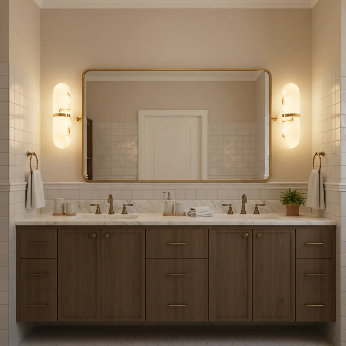 Melange Pill Form Alabaster Wall Light