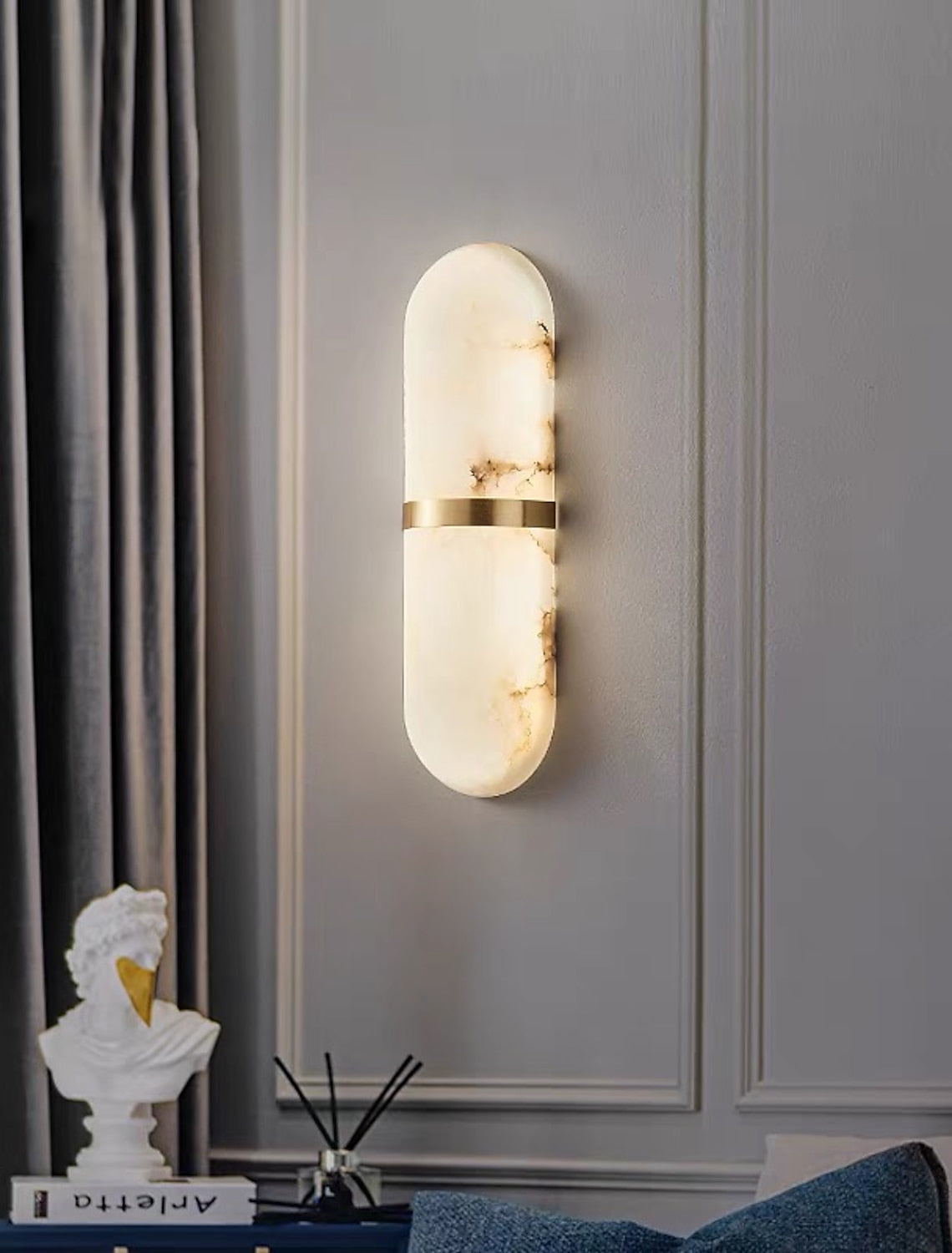 Melange Pill Form Alabaster Wall Light