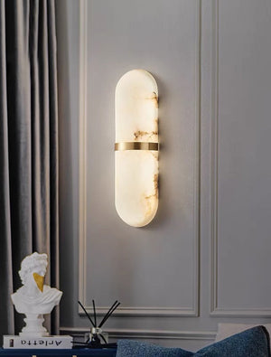 Melange Pill Form Alabaster Wall Light