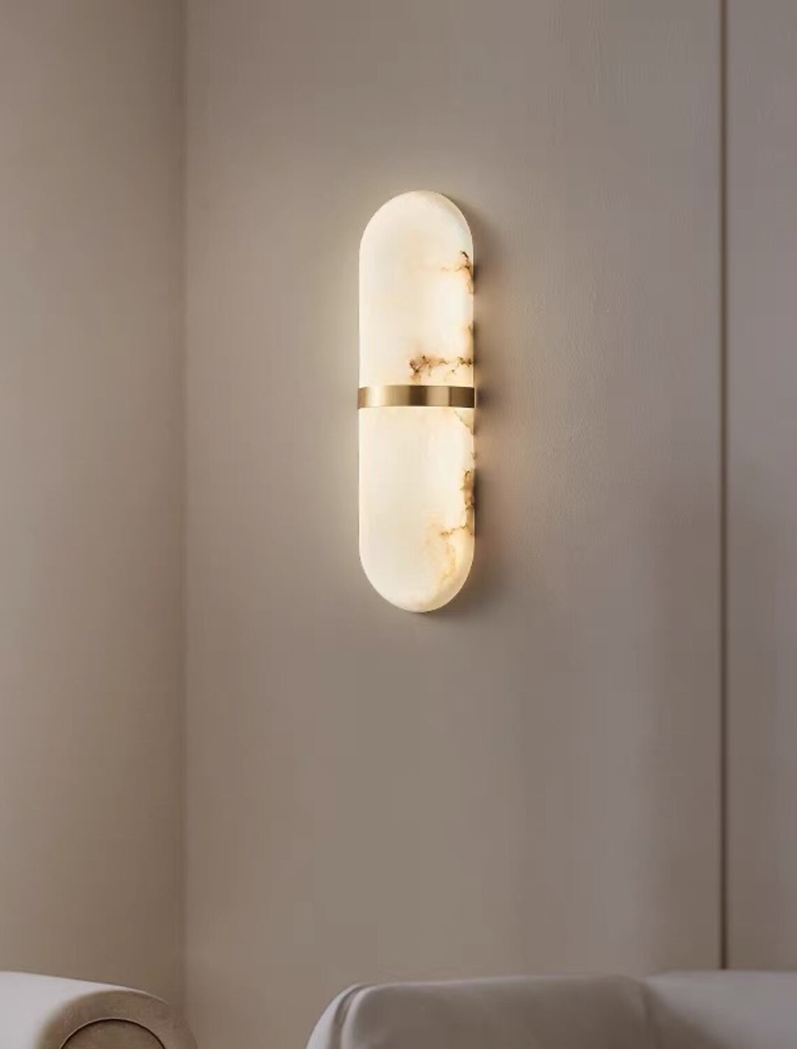 Melange Pill Form Alabaster Wall Light