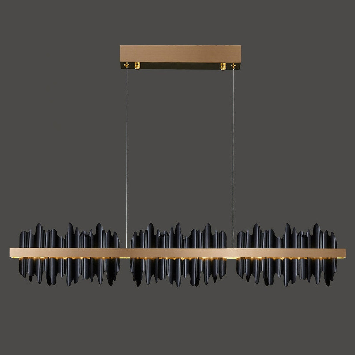 Midnight Shadow Linear Chandelier