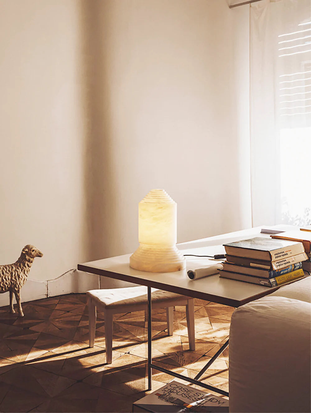 Modern Alabaster Babel Table Lamp