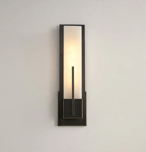 Modern Alabaster Cuboid Copper Wall Lamp