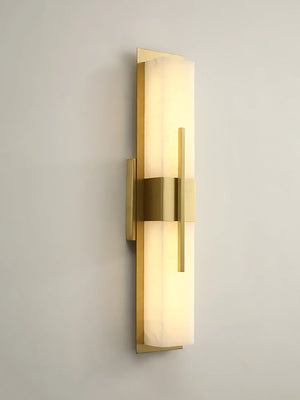 Modern Alabaster Cuboid Copper Wall Lamp