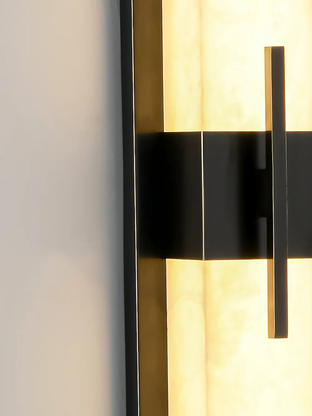 Modern Alabaster Cuboid Copper Wall Lamp