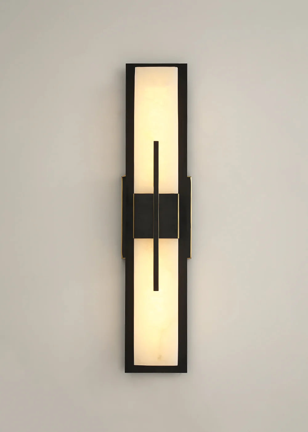 Modern Alabaster Cuboid Copper Wall Lamp
