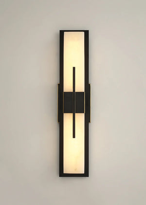 Modern Alabaster Cuboid Copper Wall Lamp