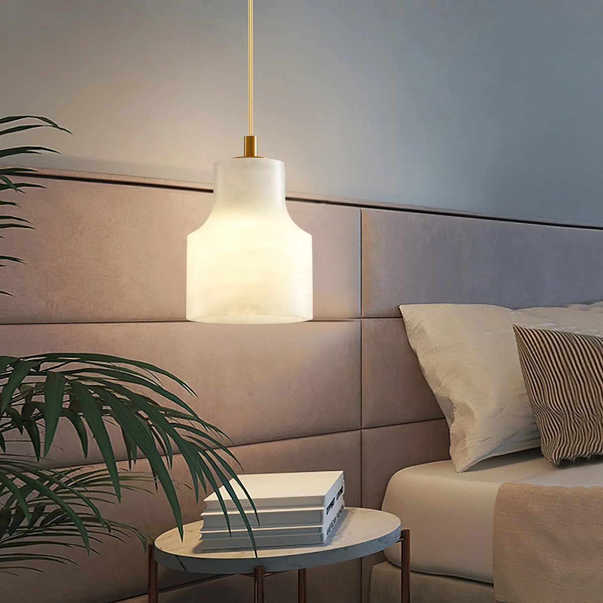 Modern Alabaster Millson Pendnat Light