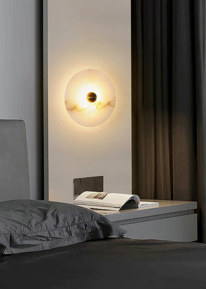 Modern Alabaster Round Wall Lamp