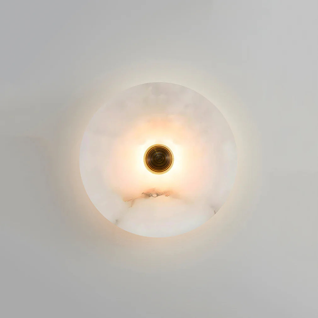 Modern Alabaster Round Wall Lamp