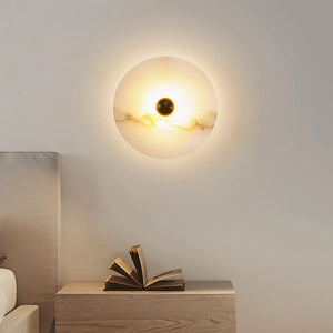 Modern Alabaster Round Wall Lamp