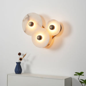 Modern Alabaster Round Wall Lamp